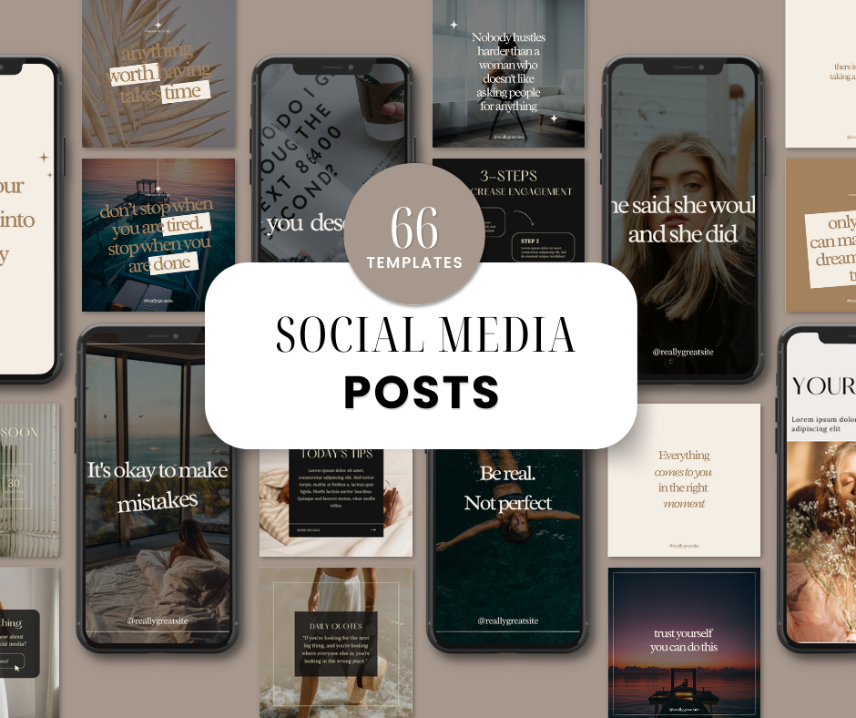 66 Social Media Engagement Posts with Photos Included!