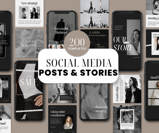 200 Business Social Media Posts and Stories Bundle for Instagram!