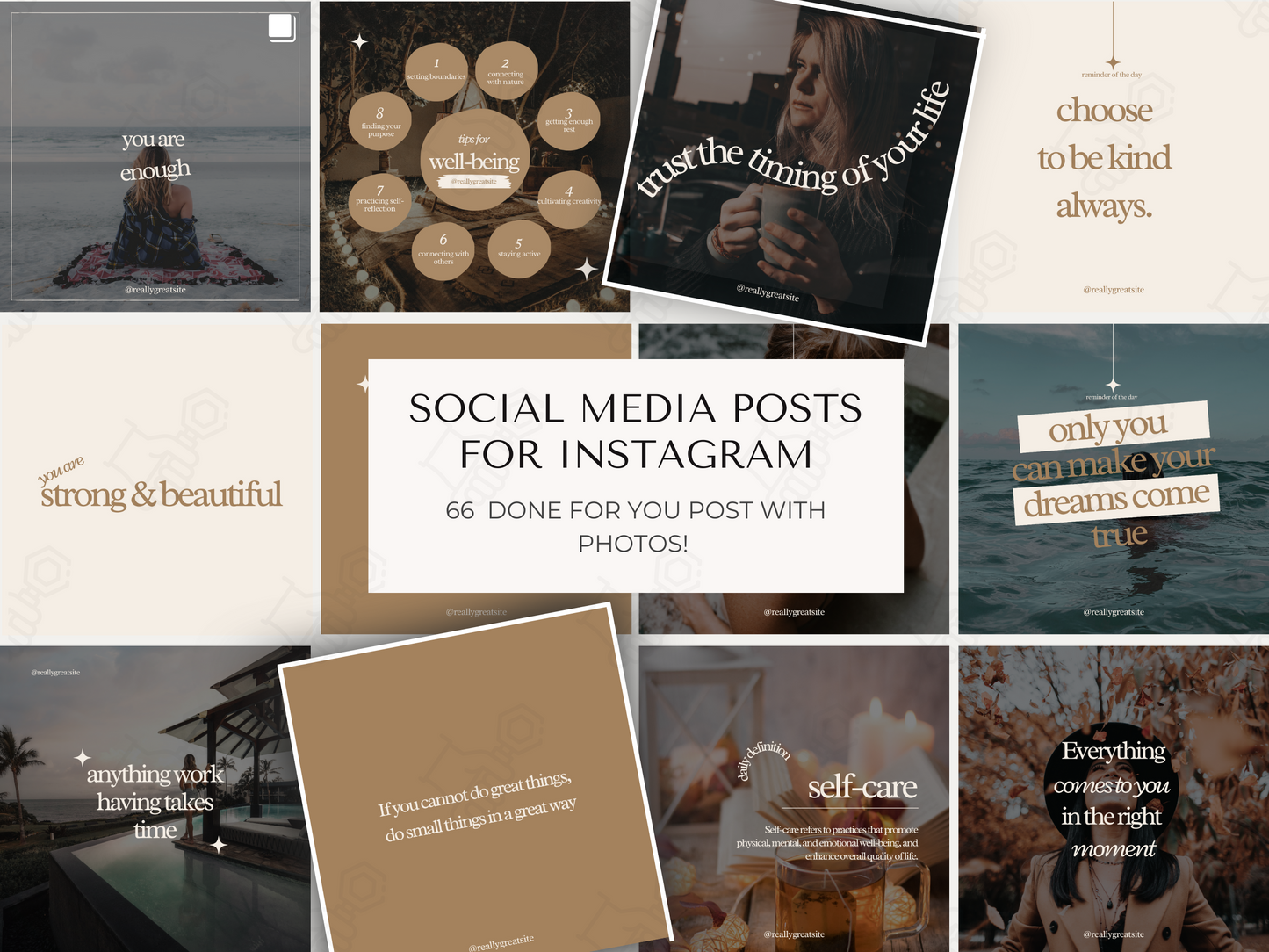 66 Social Media Engagement Posts with Photos Included!