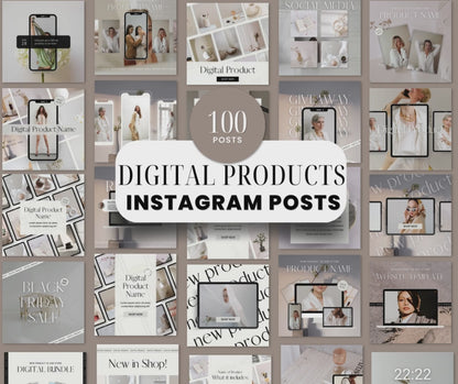 100 Digital Product Instagram Posts To Promote Your Products & Business